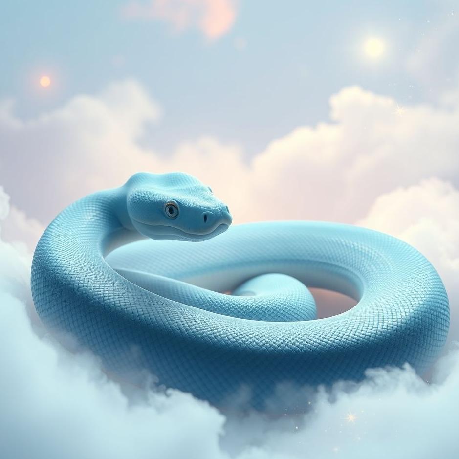 Dream : Blue python in a dream