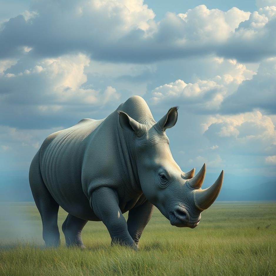 Dream : Blue rhino in a dream