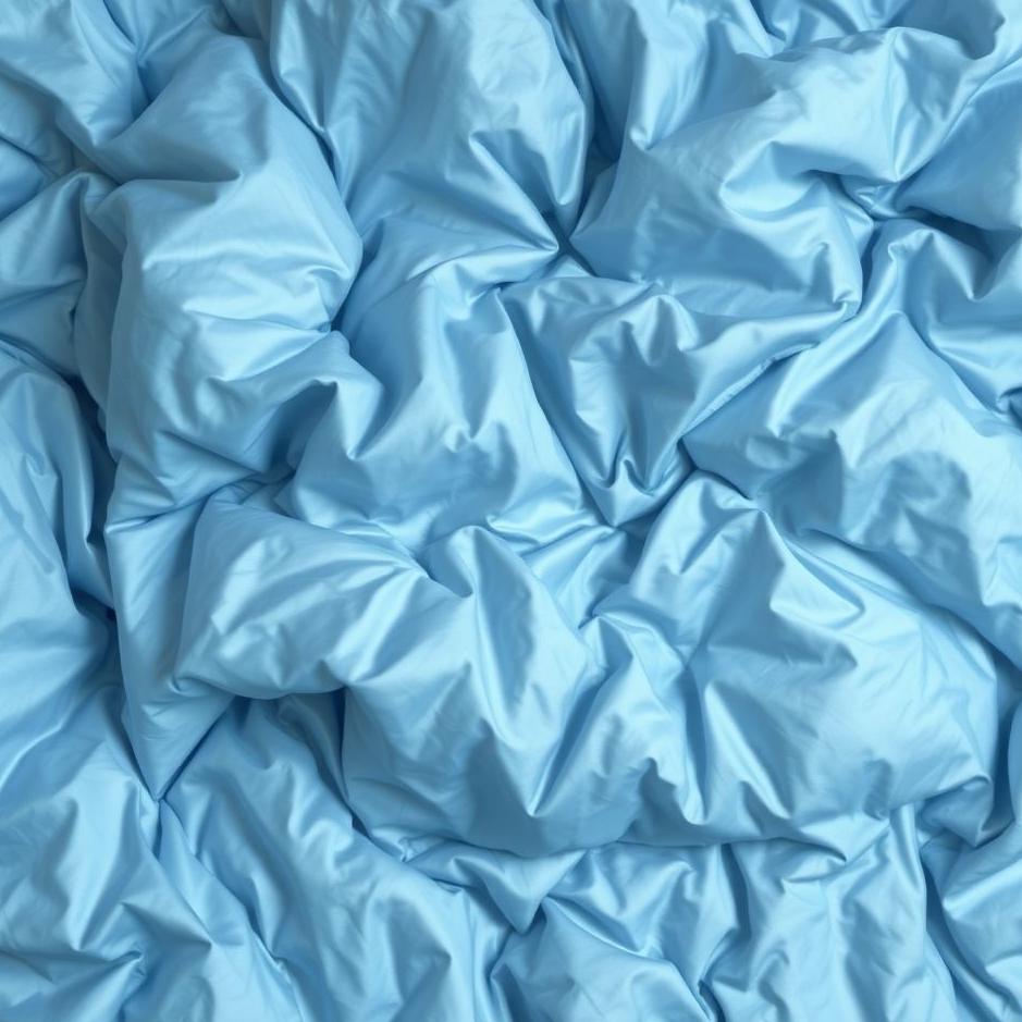 Dream : Blue satin quilt in a dream