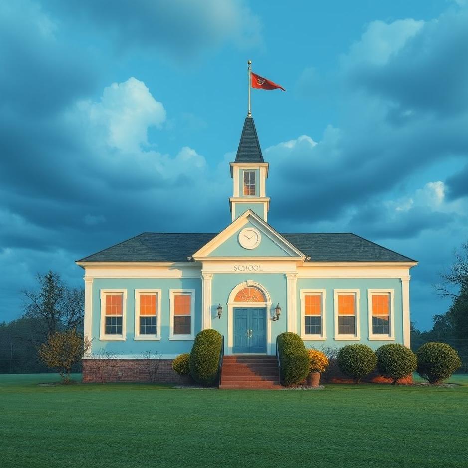 Dream : Blue school in a dream