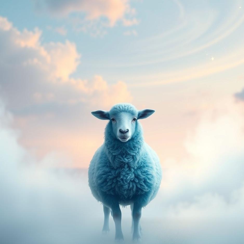 Dream : Blue sheep in a dream