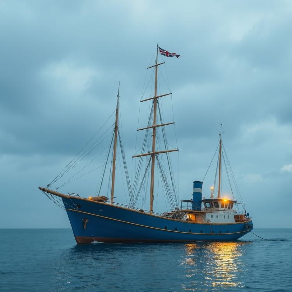 Dream : Blue ship in a dream