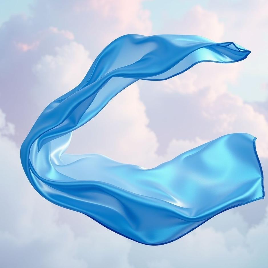 Dream : Blue silk fabric in a dream