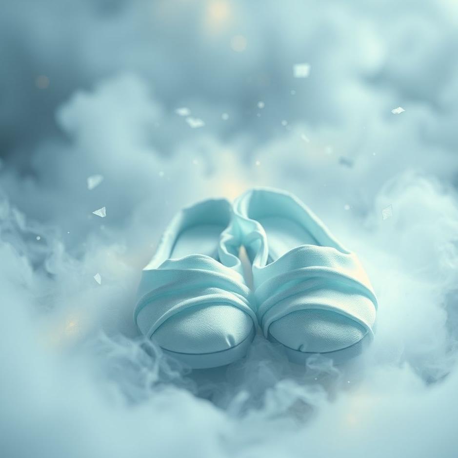 Dream : Blue slippers breaking in a dream