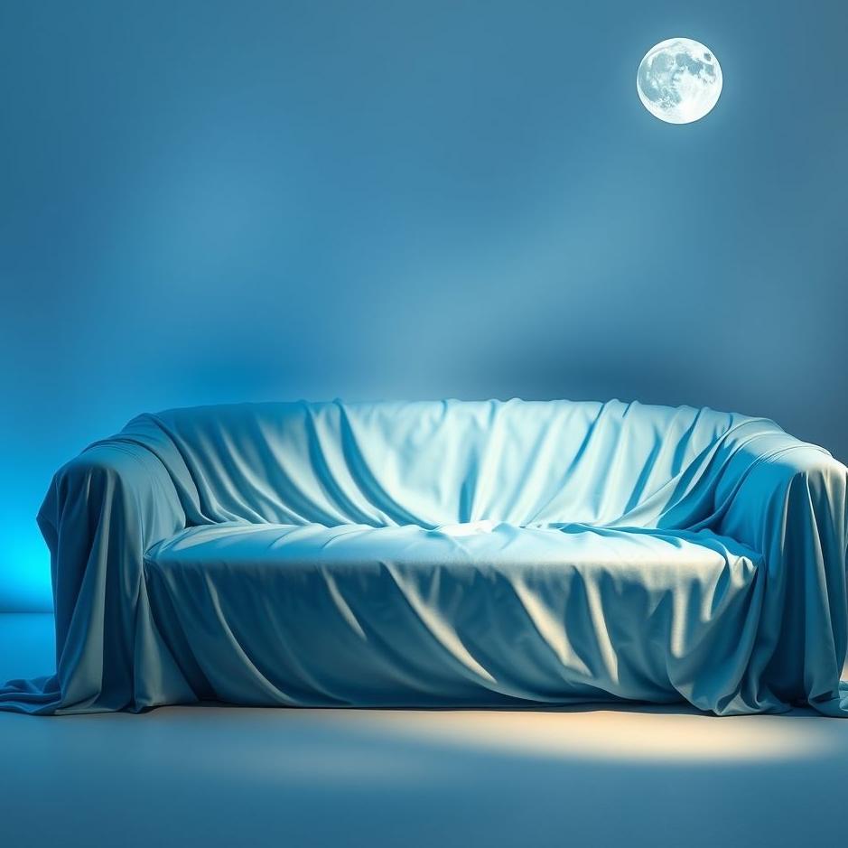 Dream : Blue sofa cover in a dream