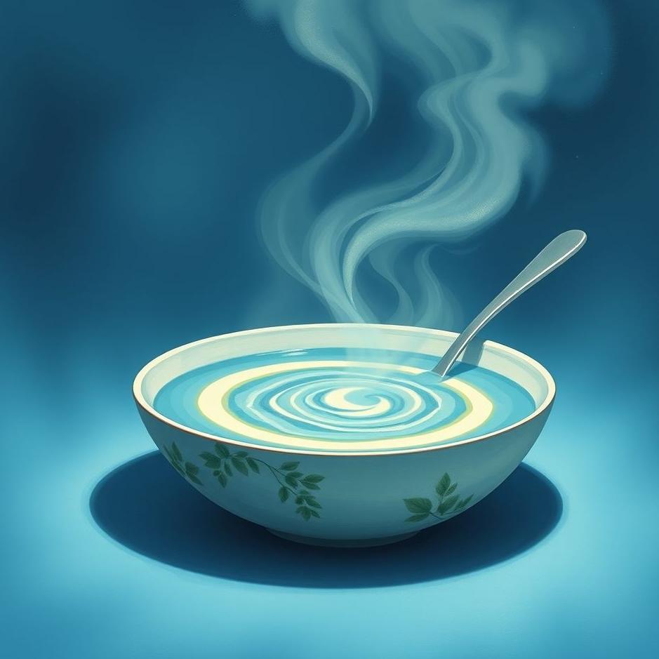 Dream : Blue soup in a dream