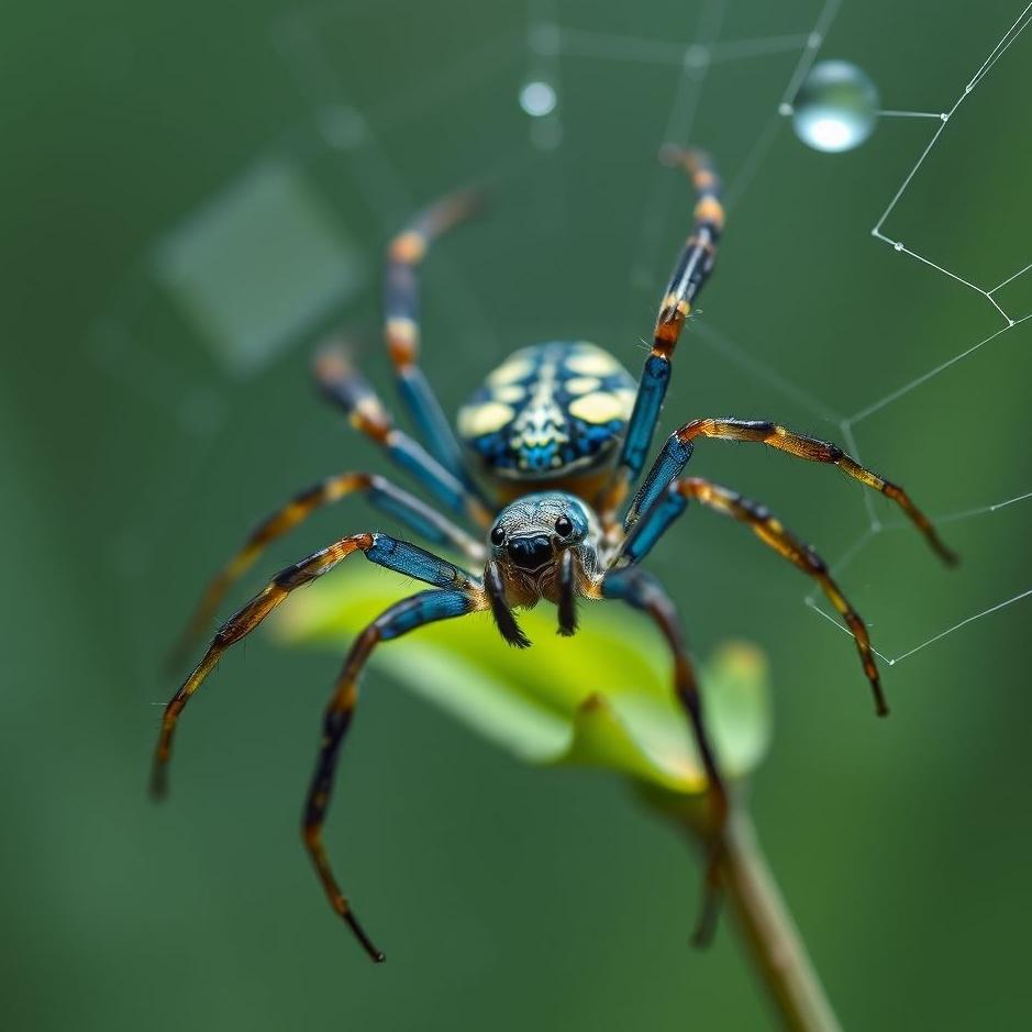 Dream : Blue spider in a dream