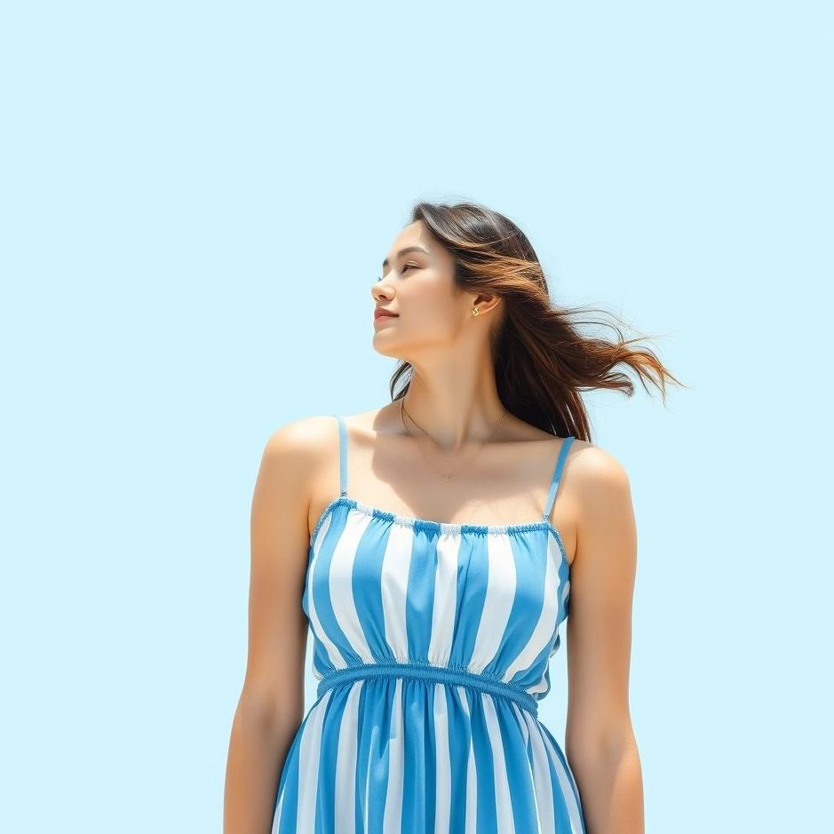 Dream : Blue striped dress in a dream