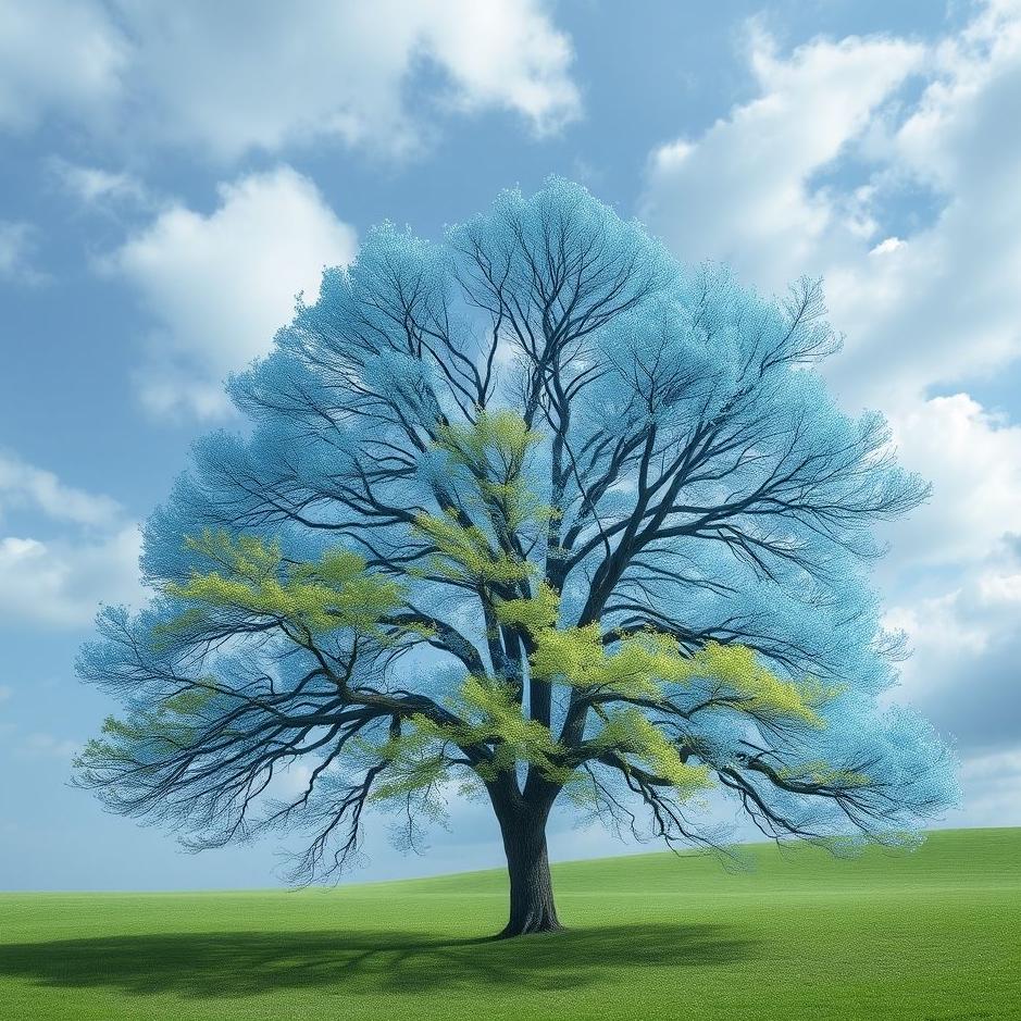 Dream : Blue tree in a dream