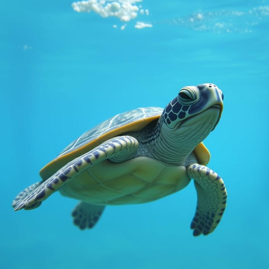 Dream : Blue turtle in a dream