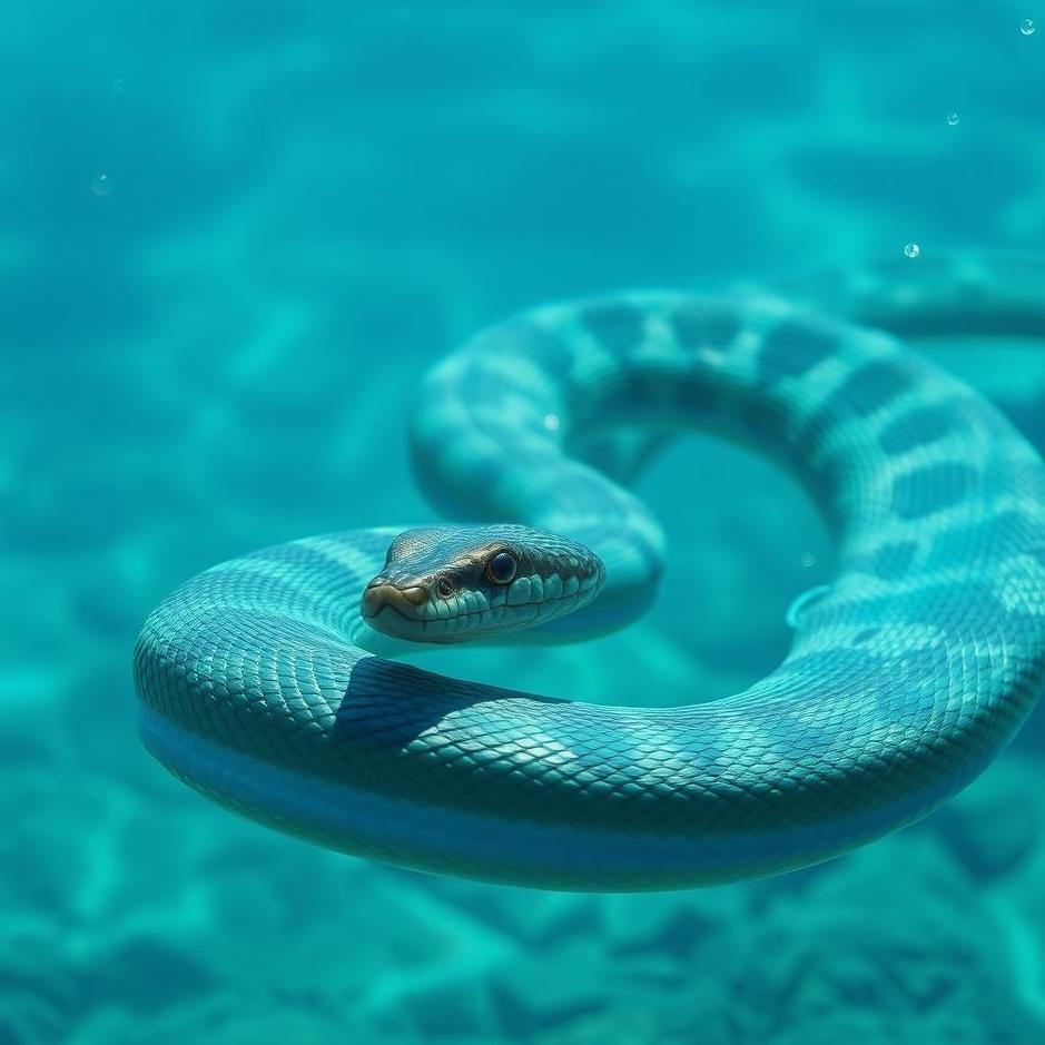 Dream : Blue water snake in a dream