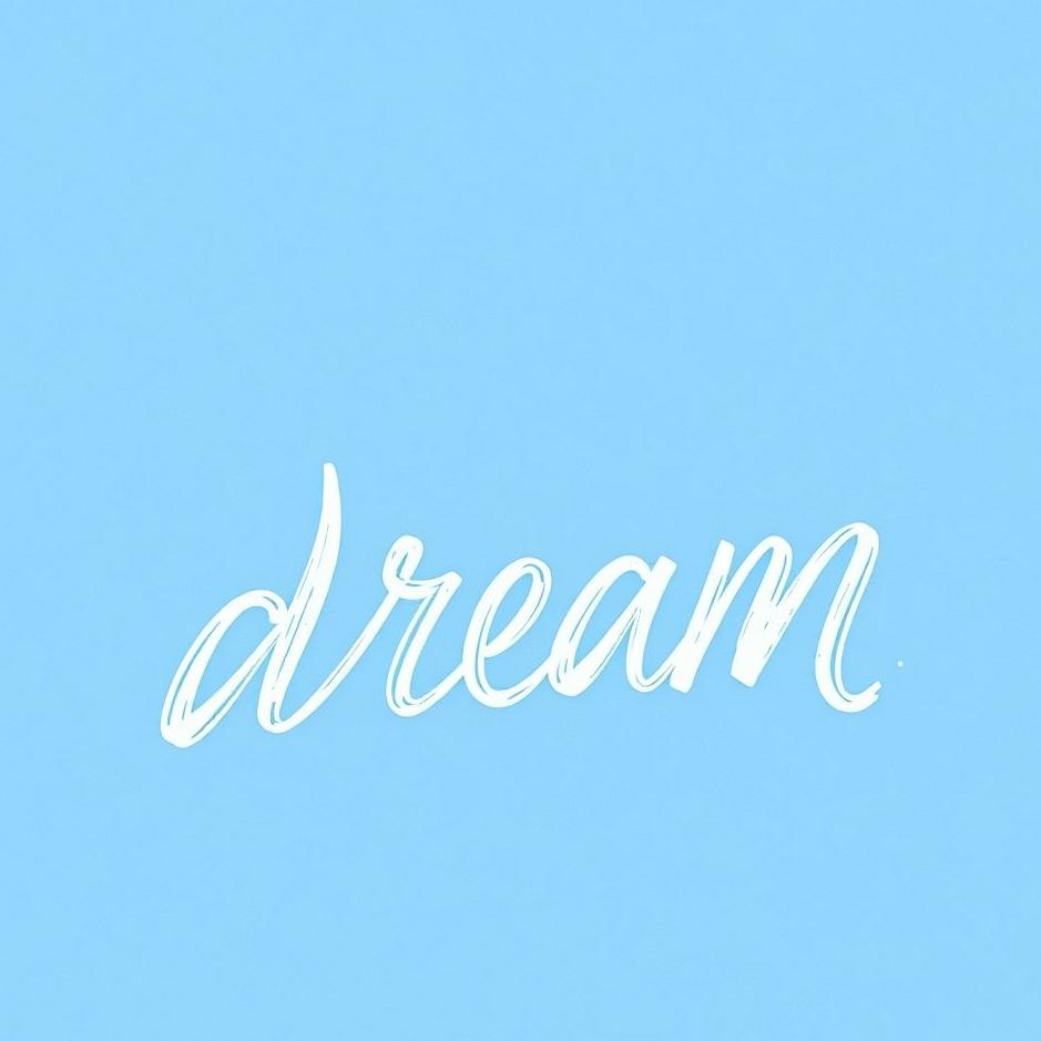Dream : Blue writing in a dream
