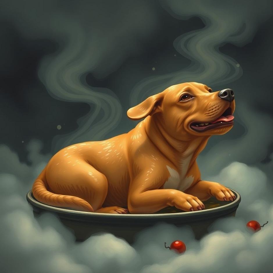 Dream : Boiled dog meat in a dream