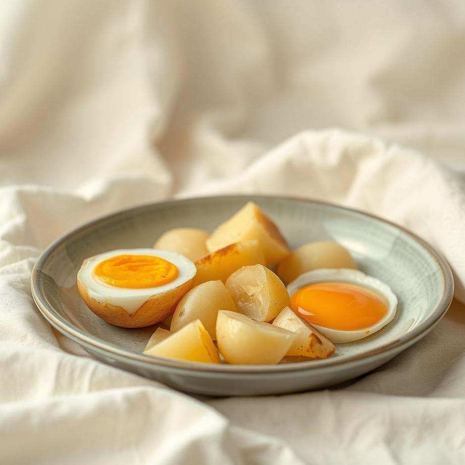 Dream : Boiled potatoes and eggs in a dream