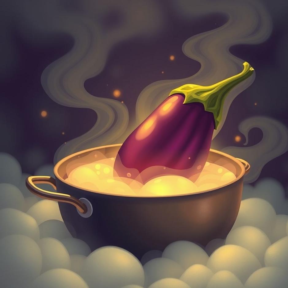 Dream : Boiling eggplant in a dream