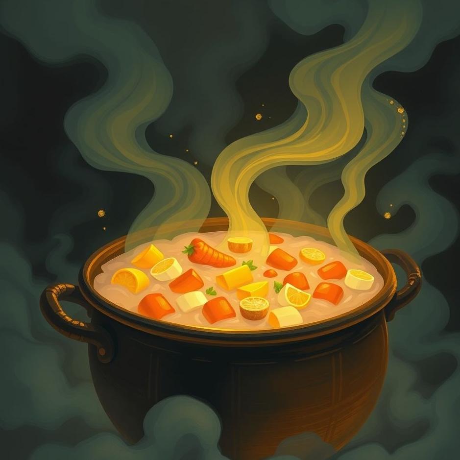 Dream : Boiling food in a cauldron in a dream