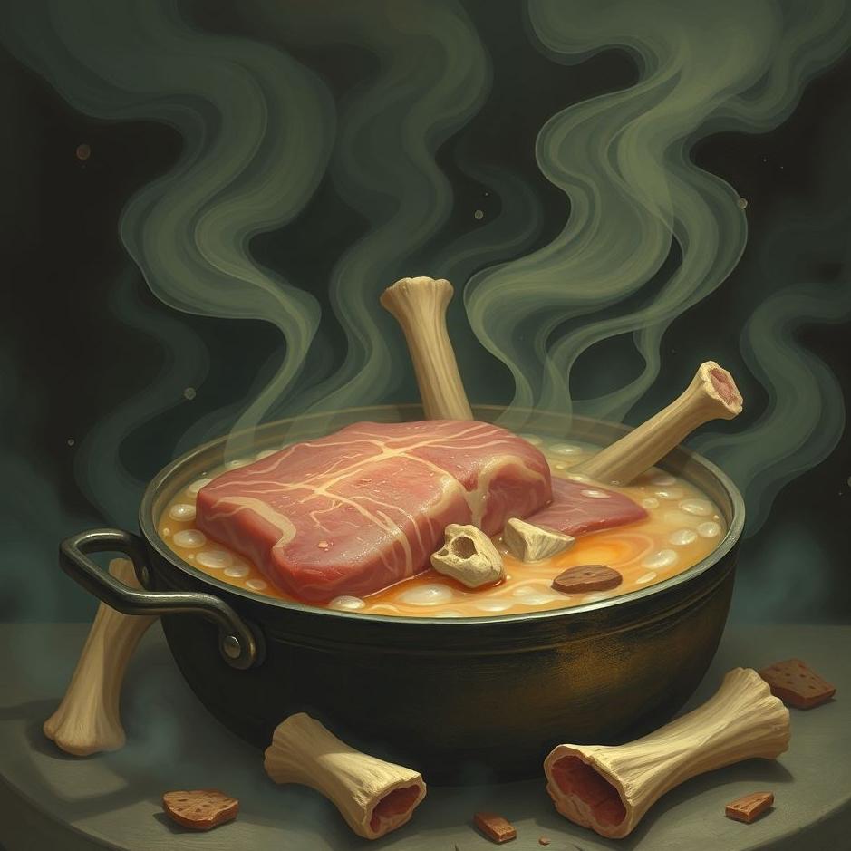 Dream : Boiling meat and bones in a dream