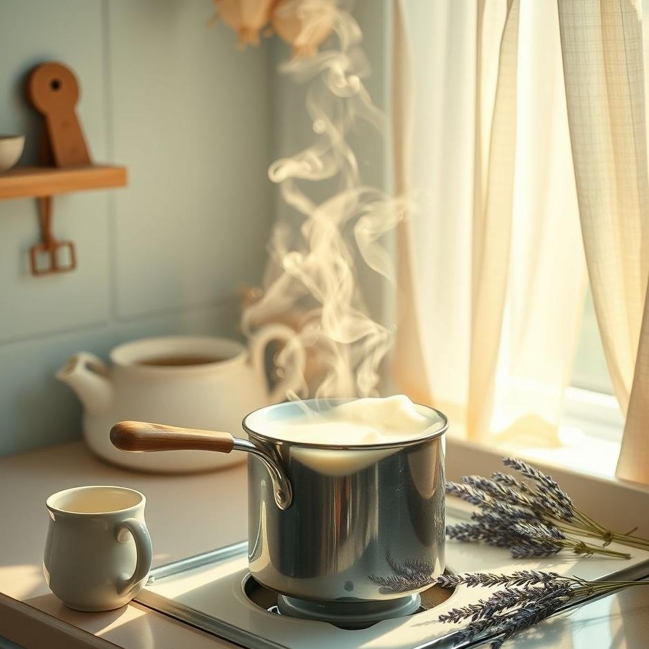 Dream : Boiling milk at home in a dream