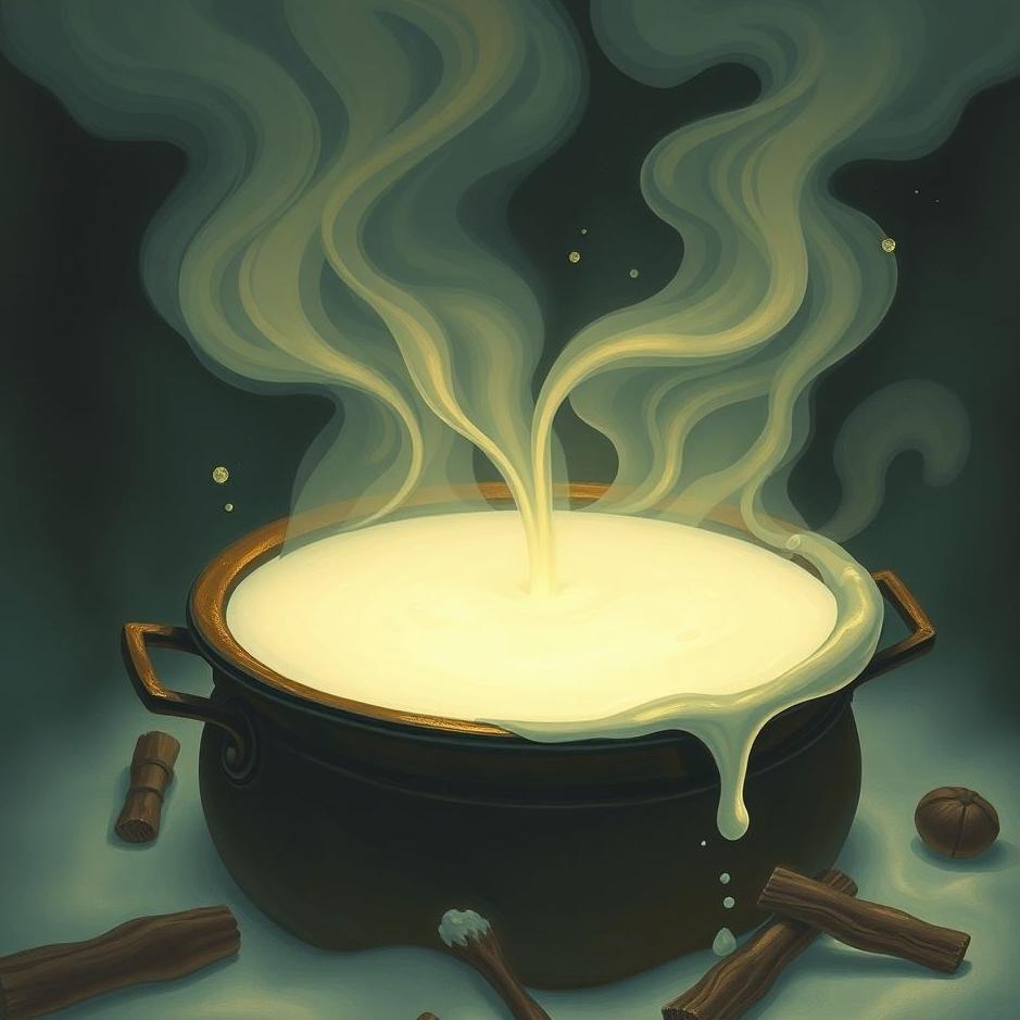 Dream : Boiling milk in a cauldron in a dream