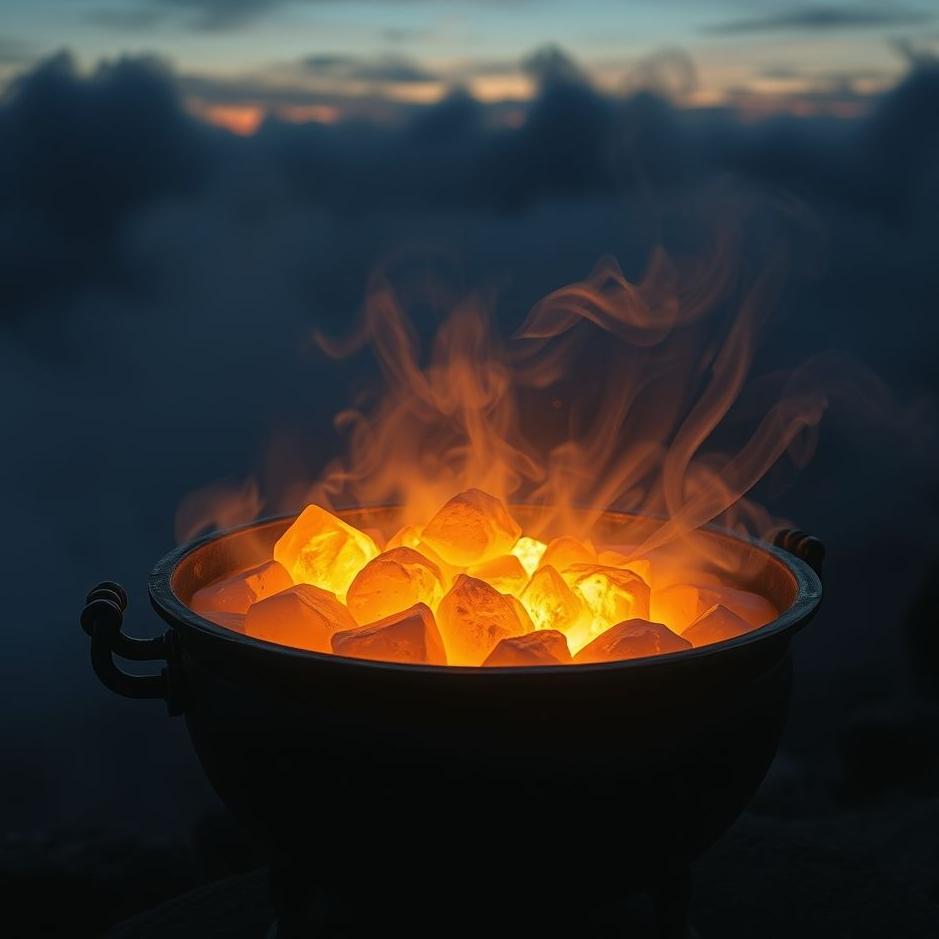 Dream : Boiling stones in a cauldron in a dream