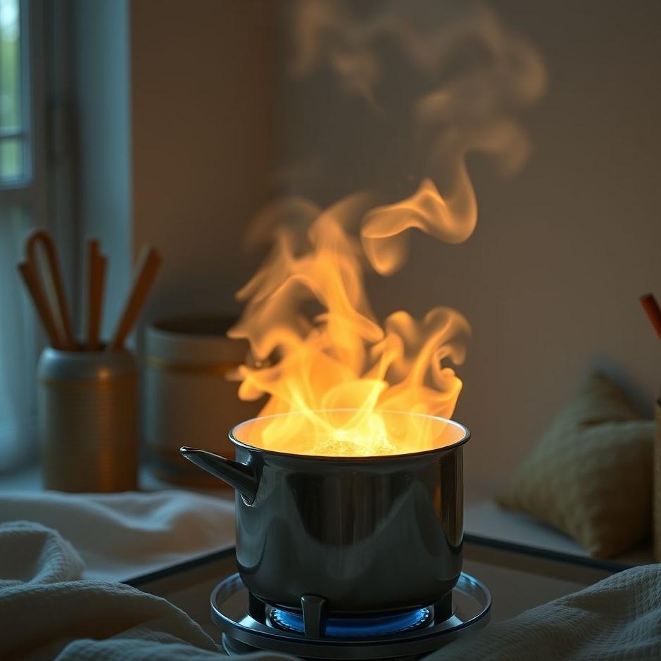 Dream : Boiling water at home in a dream