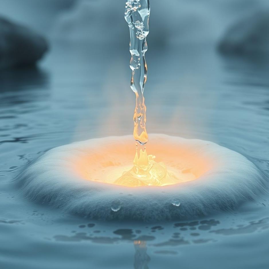 Dream : Boiling water flowing in a dream