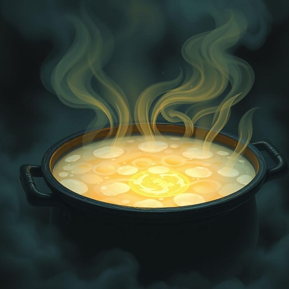 Dream : Boiling water in a black cauldron in a dream