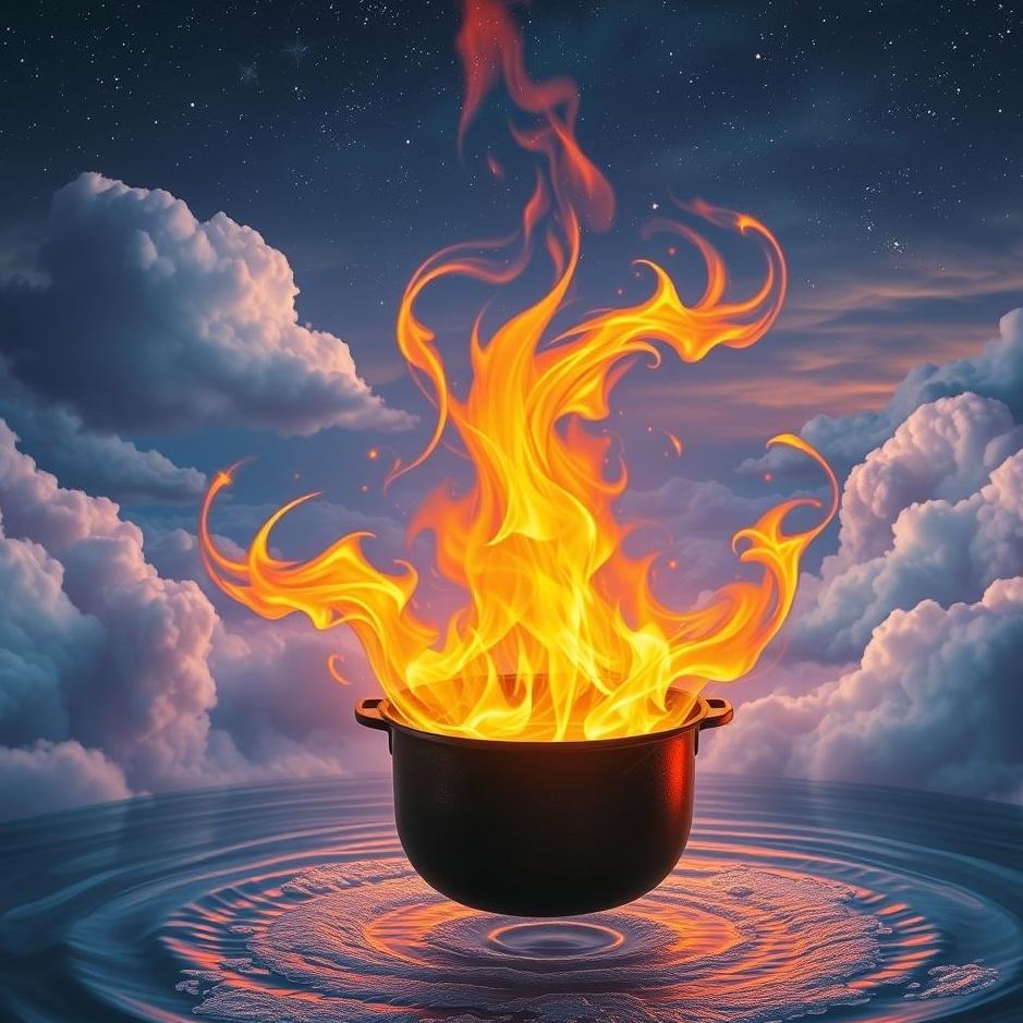 Dream : Boiling water in fire in the dream