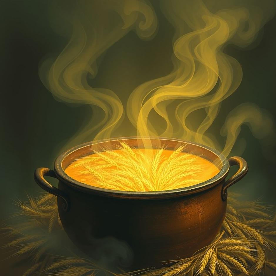 Dream : Boiling wheat in a cauldron in a dream