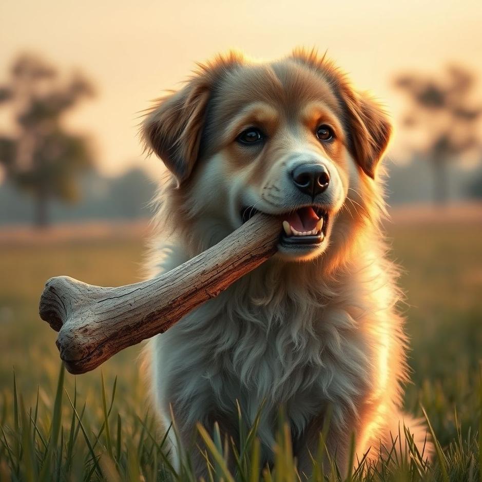 Dream : Bone in a dog's mouth in a dream