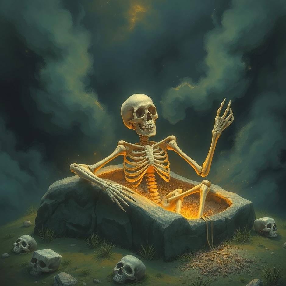 Dream : Bones coming out of a grave in a dream