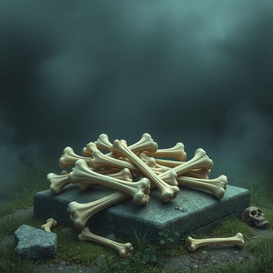 Dream : Bones on a grave in a dream