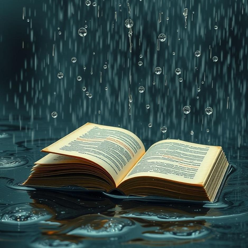 Dream : Books getting wet in a dream