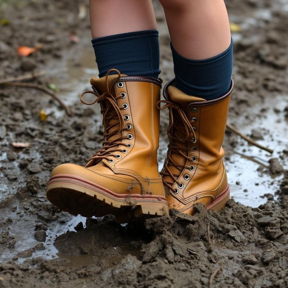Dream : Boots being muddy 