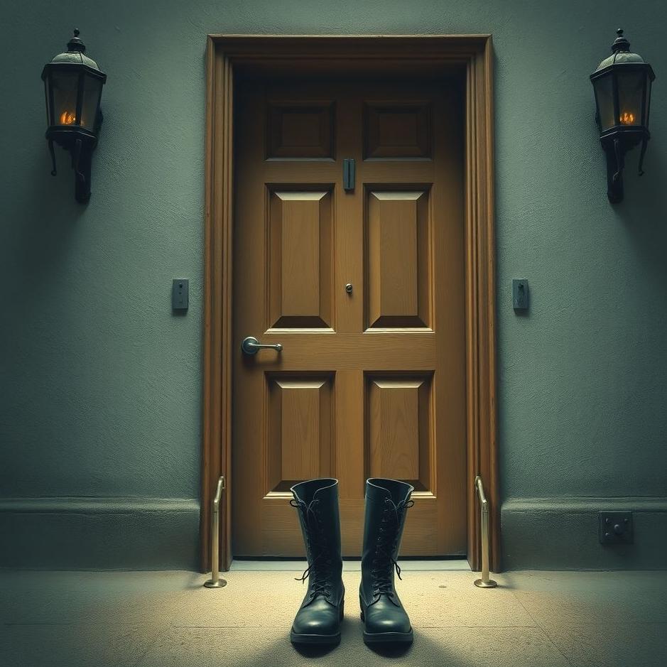 Dream : Boots in front of the door in a dream