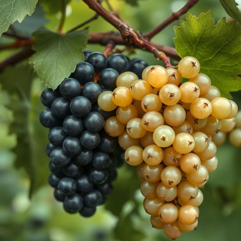 Dream : Both black and white grapes in a dream