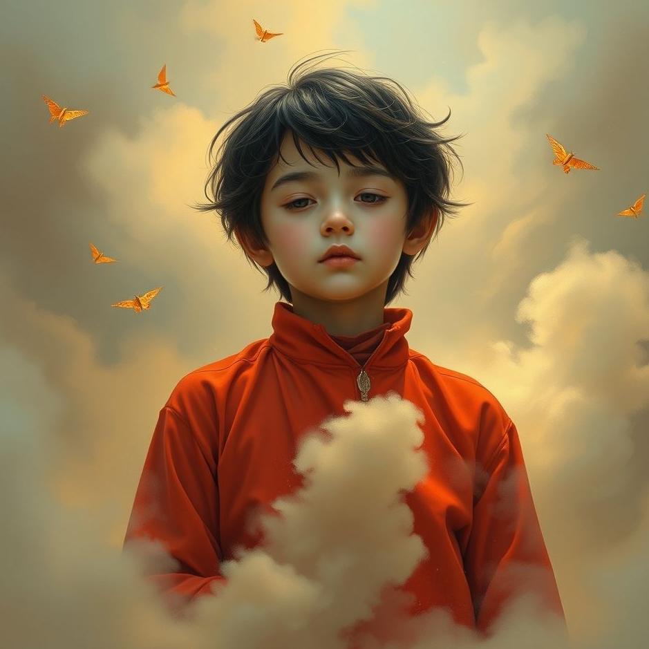 Dream : Boy dressed in red in a dream