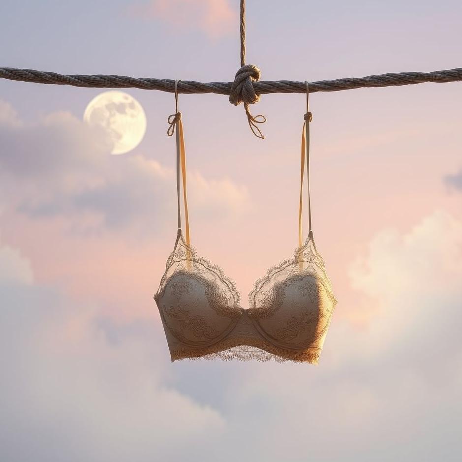 Dream : Bra hanging on a rope in a dream