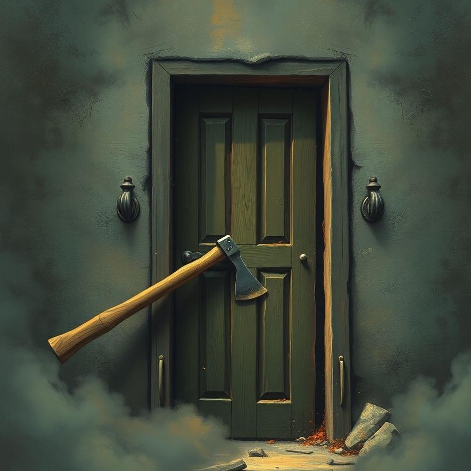 Dream Dictionary : Breaking a door with an axe in a dream