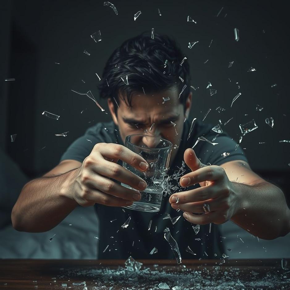 Dream : Breaking a glass in anger in a dream