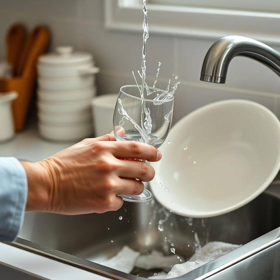 Dream : Breaking a glass while washing dishes 