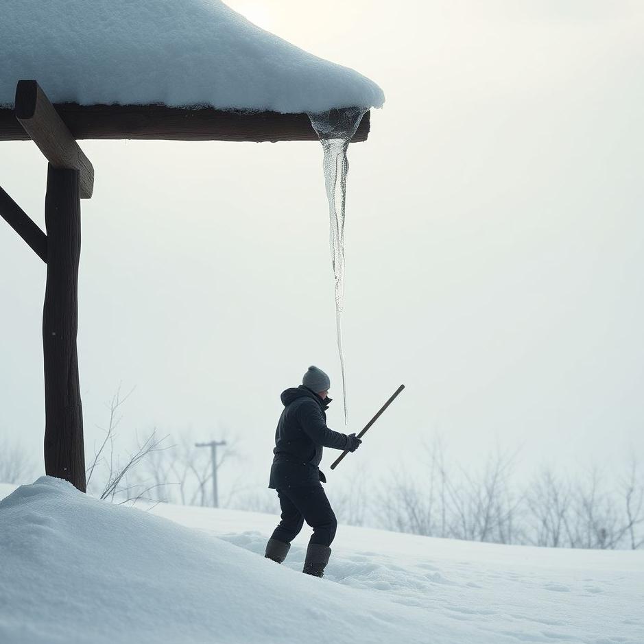 Dream : Breaking an icicle 