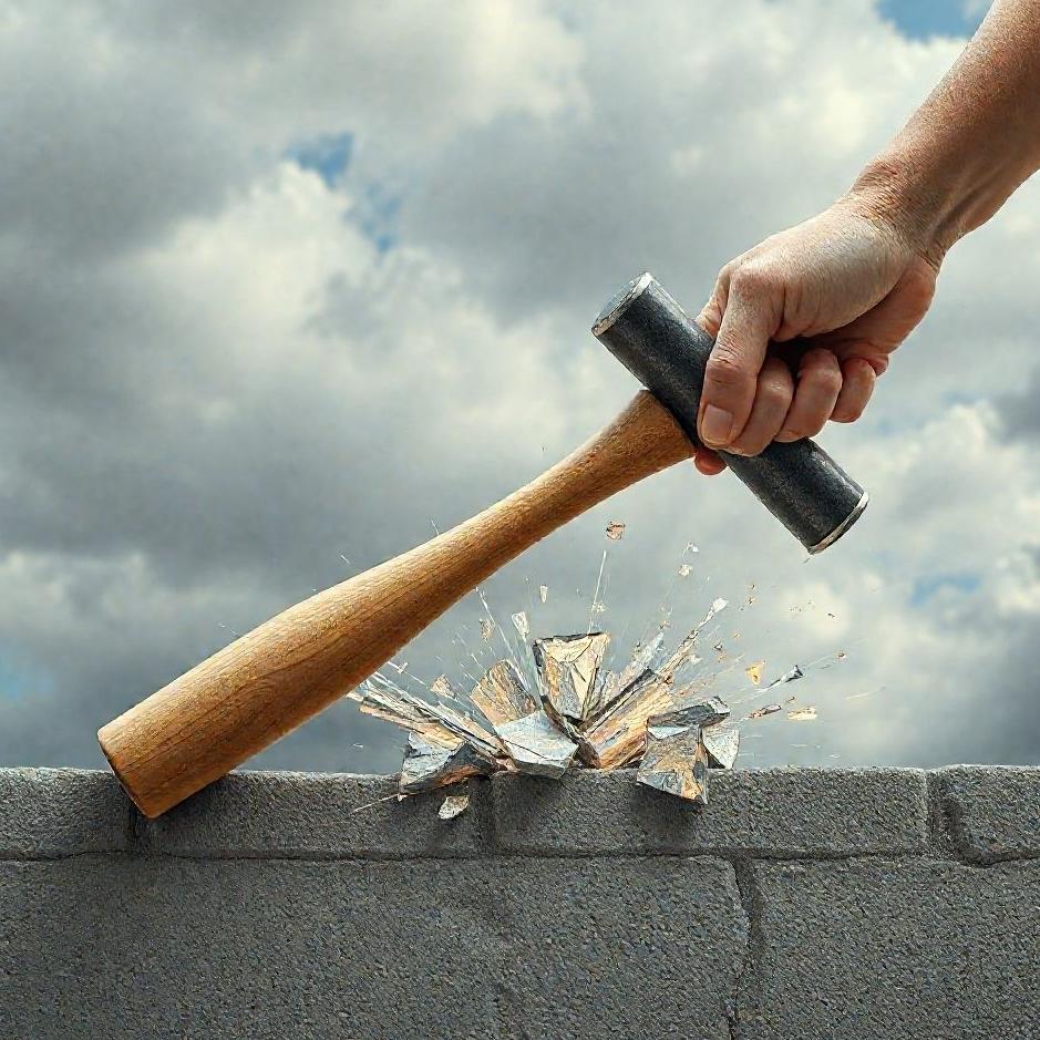 Dream : Breaking concrete with a sledgehammer in a dream