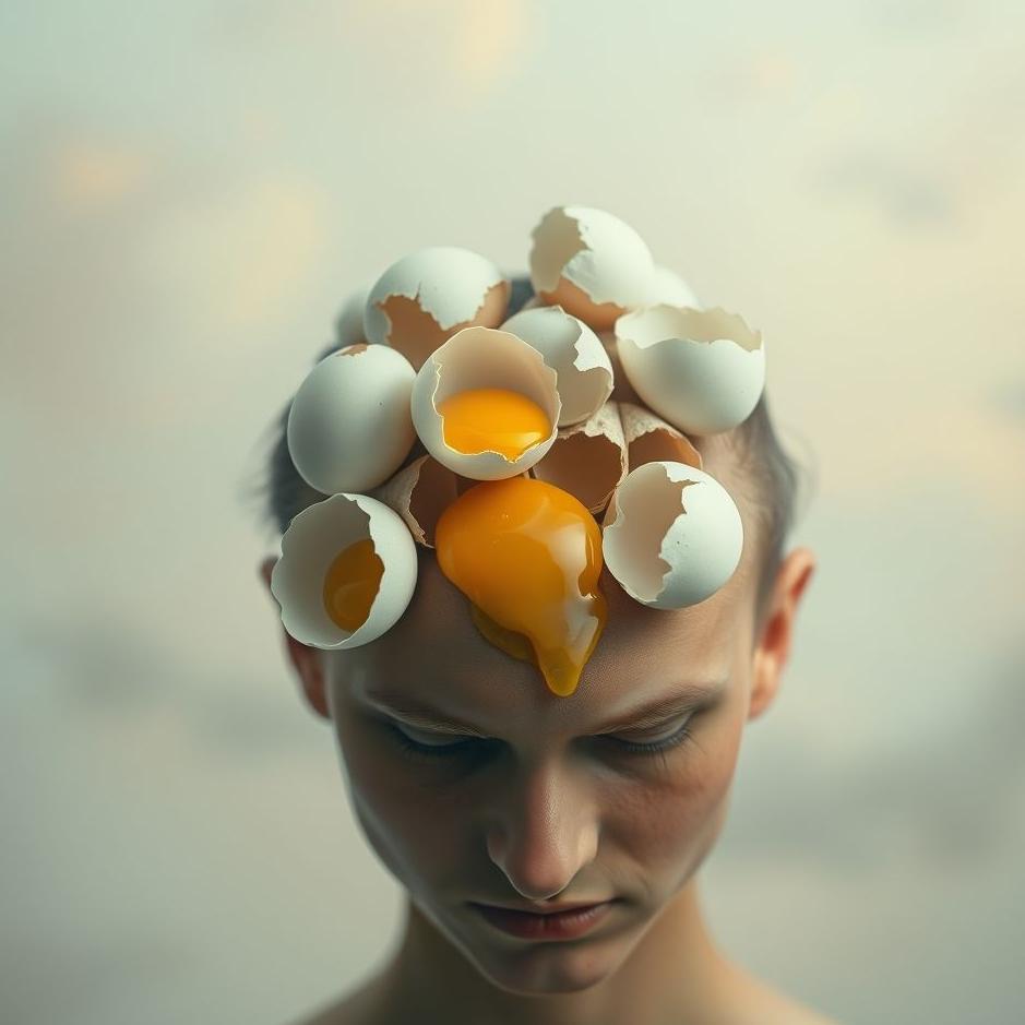 Dream : Breaking eggs on one's head in a dream