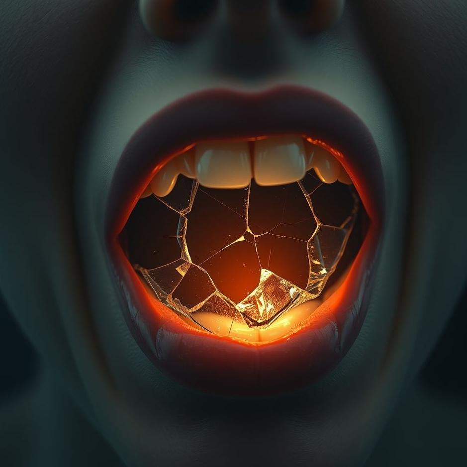 Dream Dictionary : Breaking glass in the mouth in the dream