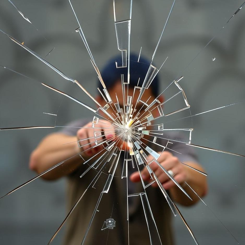 Dream : Breaking glass on purpose 