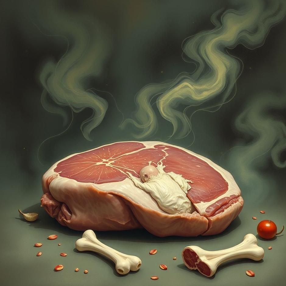 Dream : Breaking meat with bones in a dream