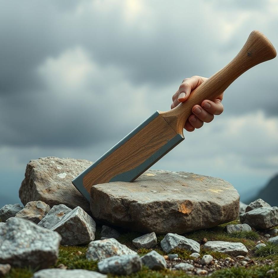 Dream : Breaking stones with an adze in a dream