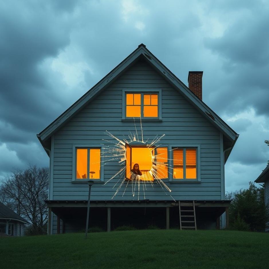 Dream : Breaking the windows of a house in a dream