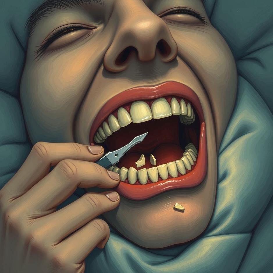 Dream : Breaking your own teeth by grinding them in a dream